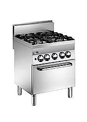 600 Serisi Gazlı 4 Açık Ateşli Gazlı Fırınlı Kuzine - 70x65x87 cm - C6FG7G